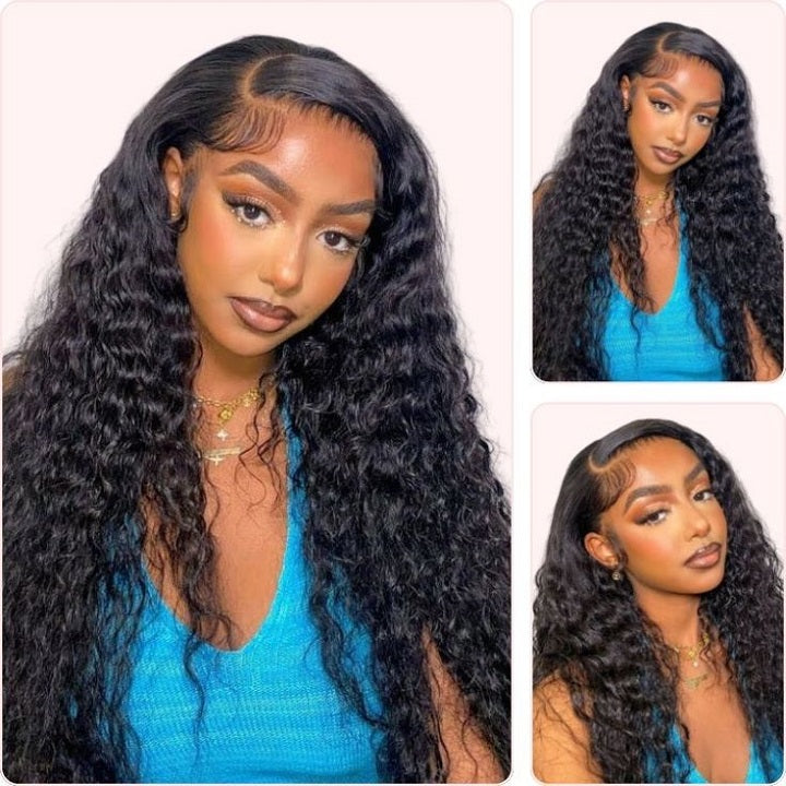 Deep Wave 4x4 Lace Wig Glueless 13x4 HD Lace Human Hair Wig