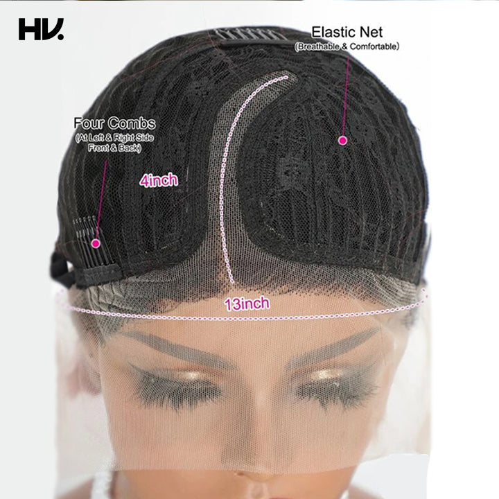 Glueless Ombre Pixie Cut 6 inches J Part Human Hair Wig