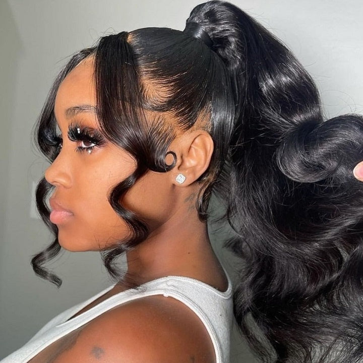 Body Wave Full Lace Wig Can Be Braid Preplucked Hairline Wig