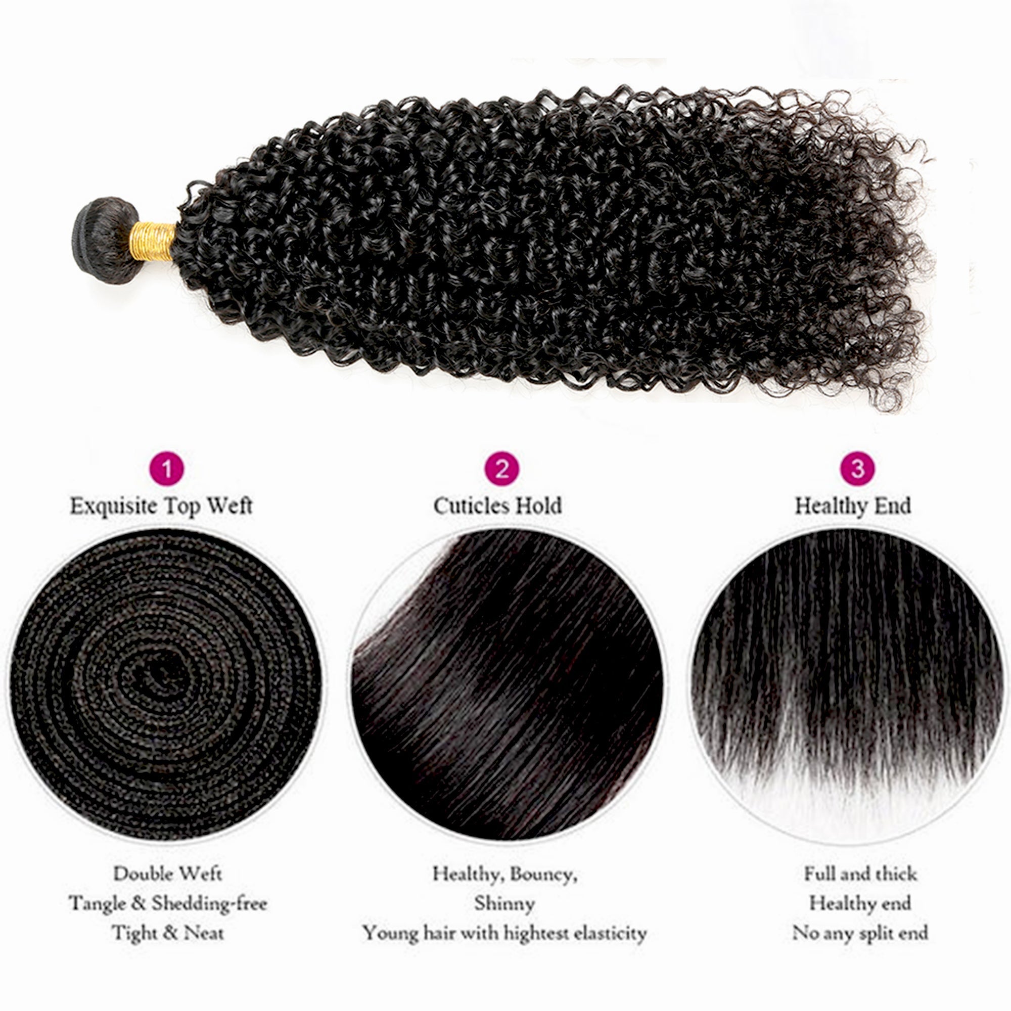 Jerry Curly Human Hair 3 Bundles With 13x4 Lace Frontal