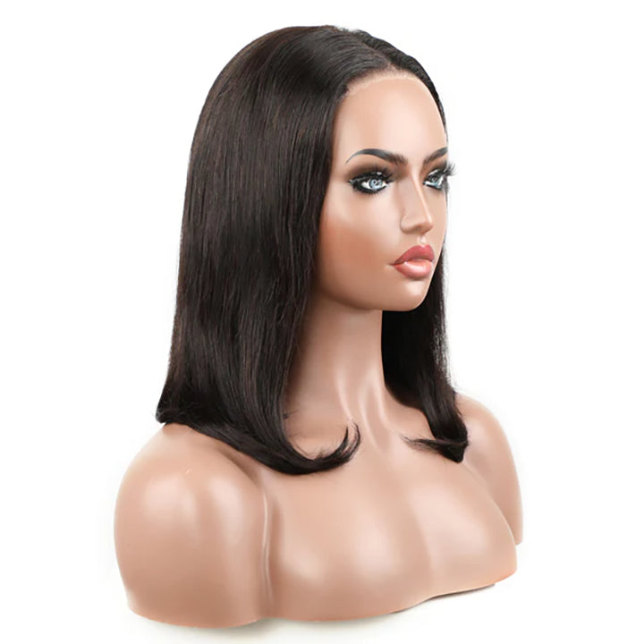 Straight Pre Cut Bob Human Hair Wigs Bob Wear & Go Glueless HD Lace Front Wigs