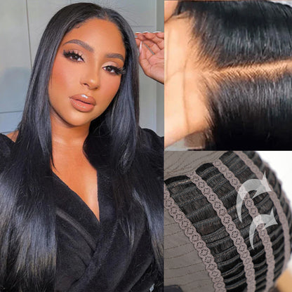 Pre Cut 5x6 Glueless Lace Closure Wigs Straight Human Hair Wig HD Lace Wigs [Magic]