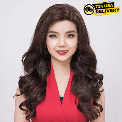 [Lily] Bouncy Body Wave 13x4 Full Frontal Lace 22&quot; Human Hair Wig
