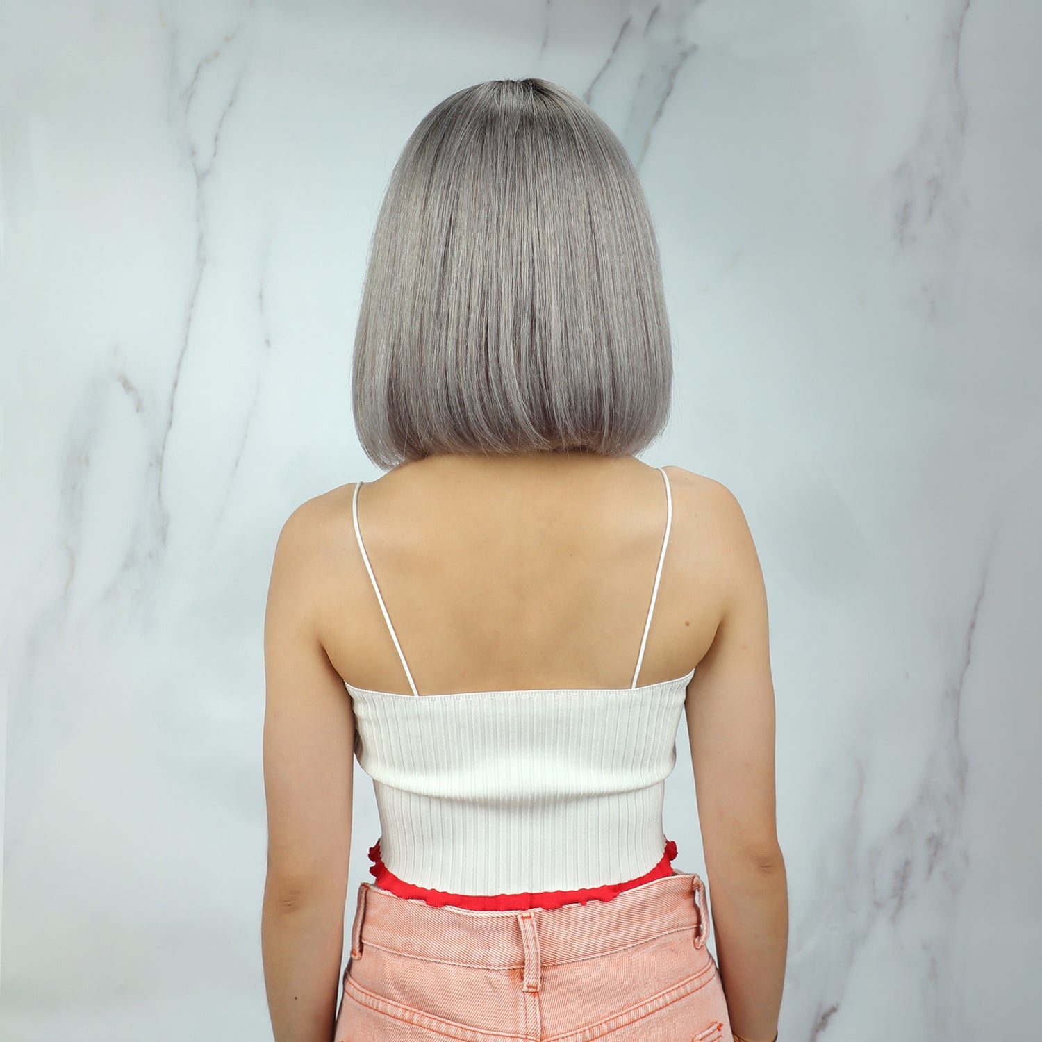 Ombre Straight Short Bob 13x4x1 T-part Lace Human Hair Wig [Lisa]