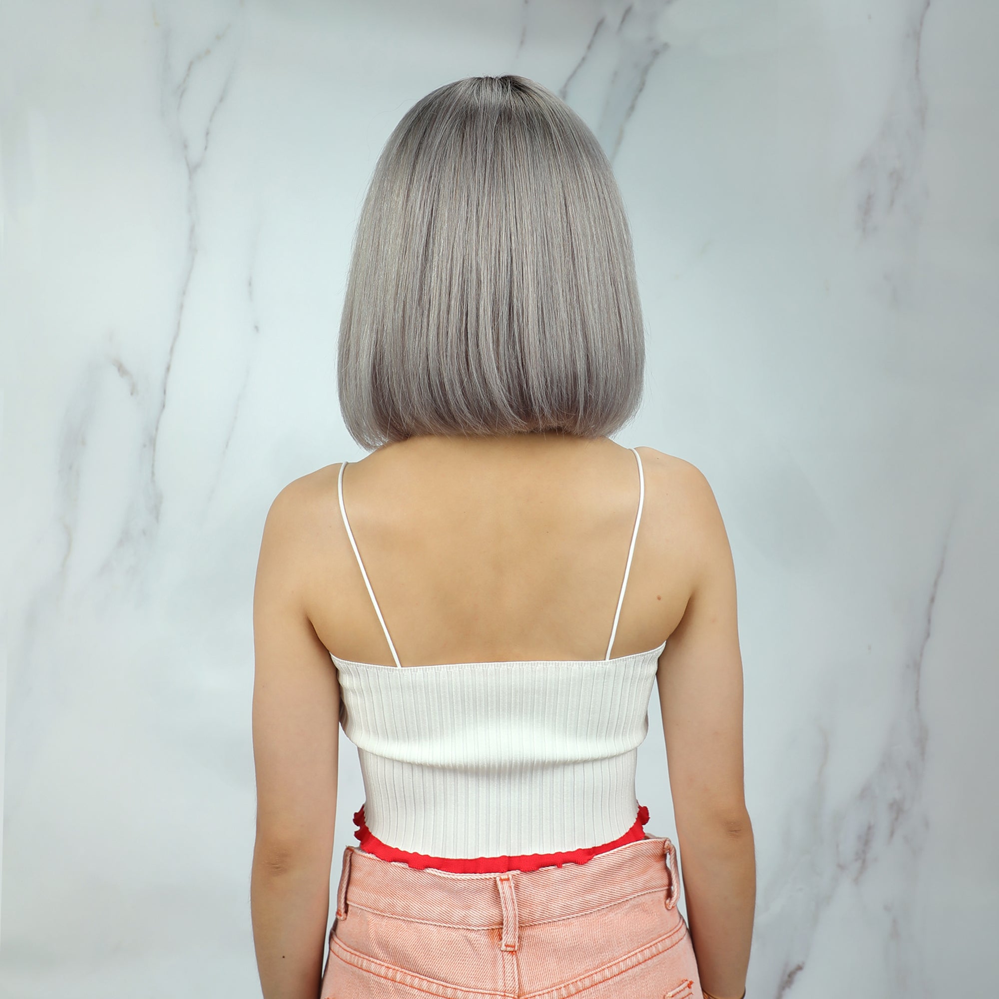 Ombre Straight Short Bob 13x4x1 T-part Lace Human Hair Wig [Lisa]