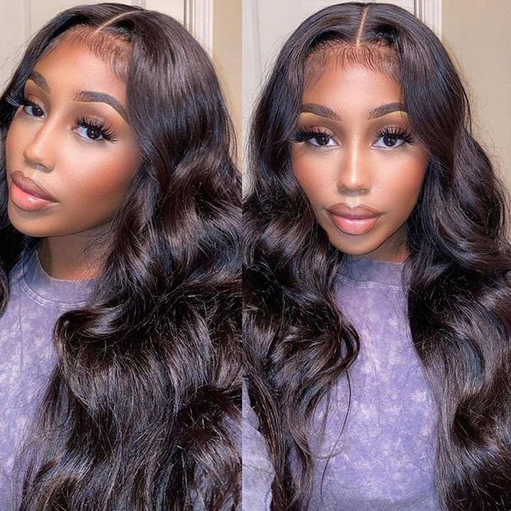 5x5 Pre Cut Glueless Body Wave Wigs Real HD Lace Human Hair Wigs