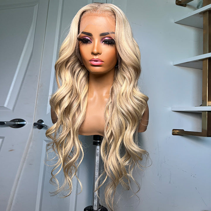 Highlight Blonde TP18/613 Body Wave 13x4/4x4 Lace Wig Glueless HD Lace Human Hair Wig