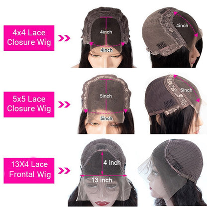 Deep Wave 4x4 Lace Wig Glueless 13x4 HD Lace Human Hair Wig
