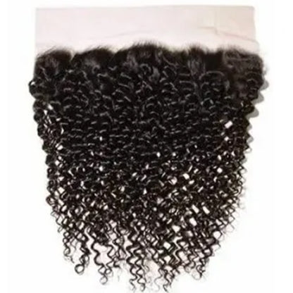 Jerry Curly Human Hair 3 Bundles With 13x4 Lace Frontal