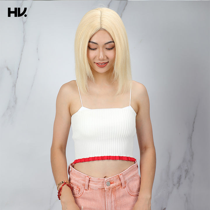 Straight Blond Bob 13x4x1 T Part Lace Human Hair Wig