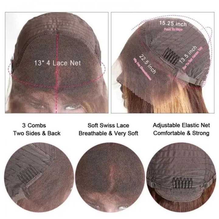 Body Wave Wig With Bangs Glueless Full Machinemade Human Hair Wig