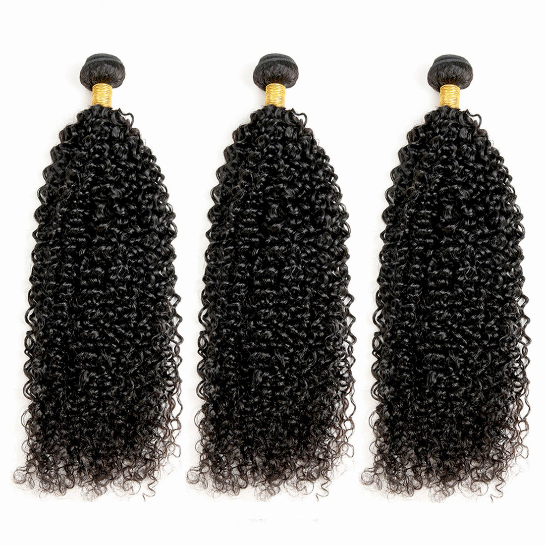 Jerry Curly Human Hair 3 Bundles With 13x4 Lace Frontal