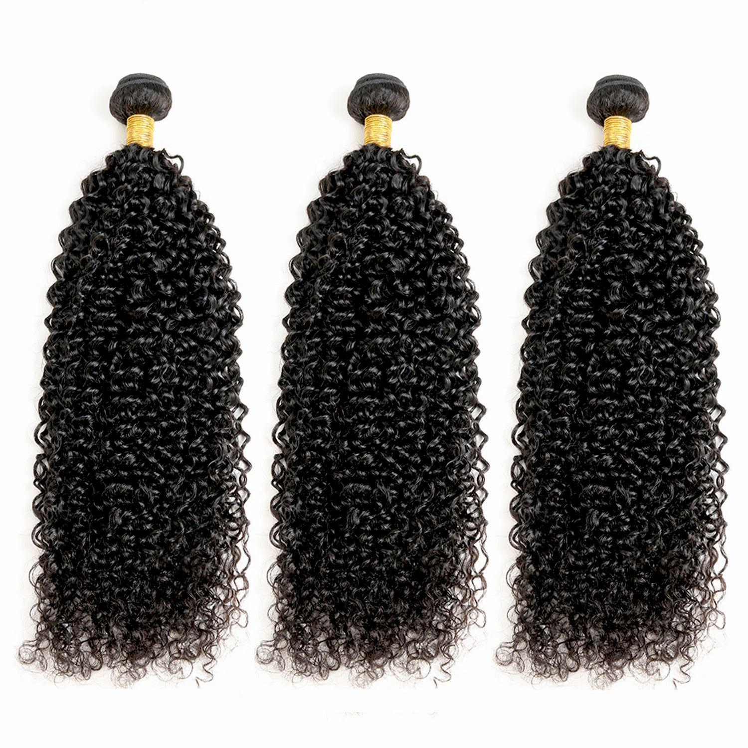 Jerry Curly Human Hair 3 Bundles With 13x4 Lace Frontal