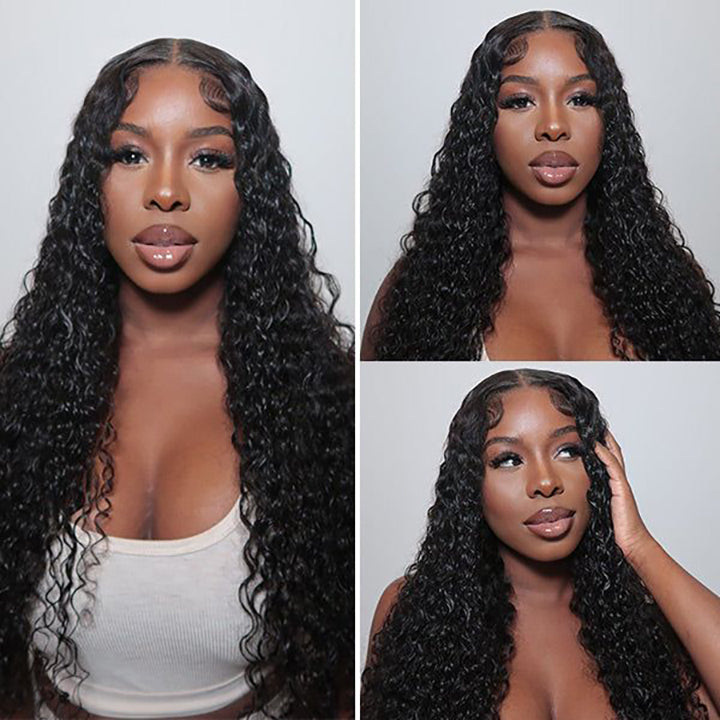 Pre Cut Wear and Go Glueless Wigs 5x5 Water Wave Real HD Lace Wig