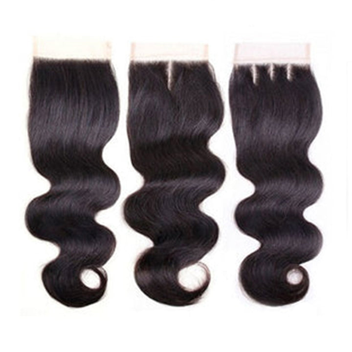 Body Wave Human Hair 3 Bundles With 4x4 Lace Frontal