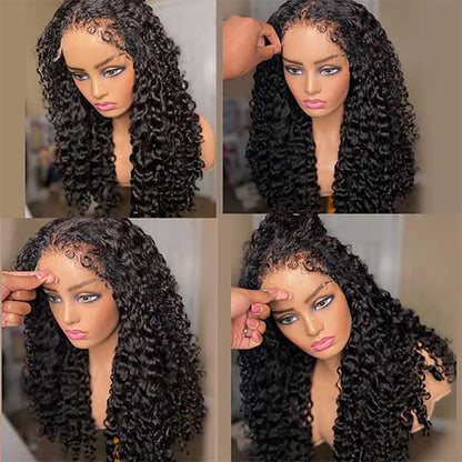 4C Edge Hairline Wig 5x5 HD Lace Closure Deep Wave Wig