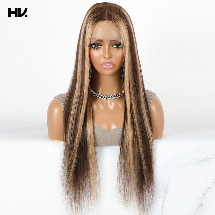 Straight Highlight 13x4x1 Lace Human Hair Wig [Bess]