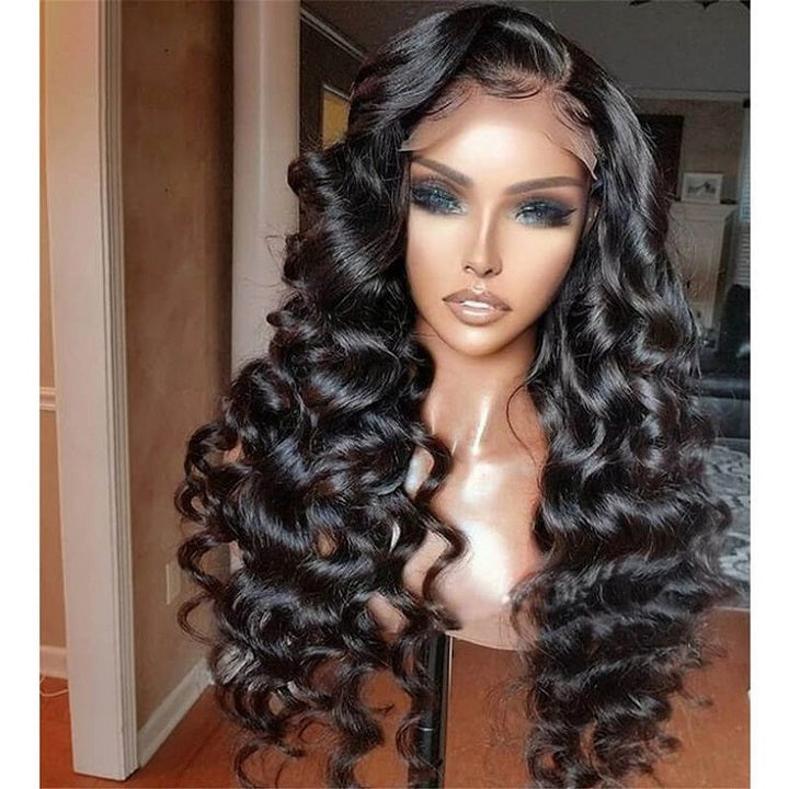 Luxury Loose Deep Wave Hair 13x4 Wig HD Lace Frontal Glueless Human Hair Wig