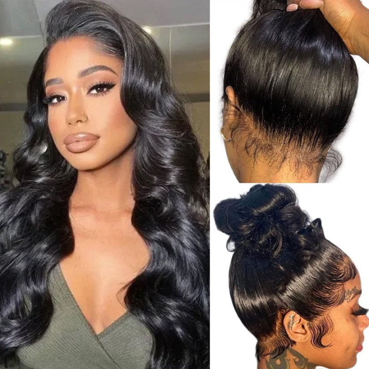 Body Wave Full Lace Wig Can Be Braid Preplucked Hairline Wig