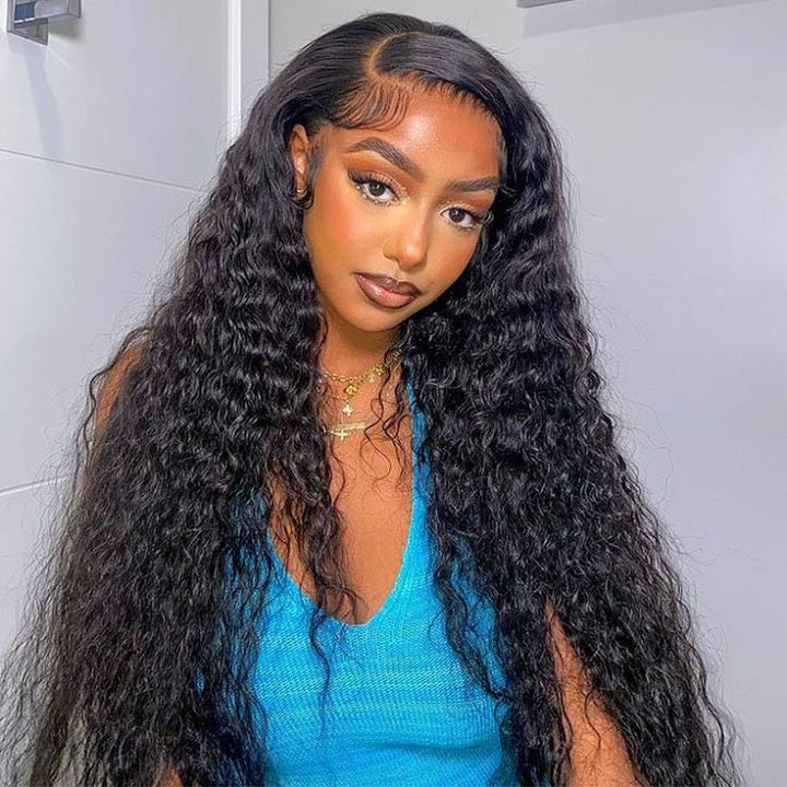 Deep Wave 4x4 Lace Wig Glueless 13x4 HD Lace Human Hair Wig