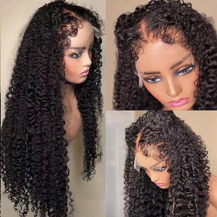 4C Edge Hairline Wig Wear and Go Glueless Curly Baby Hair 13×4 HD Wigs
