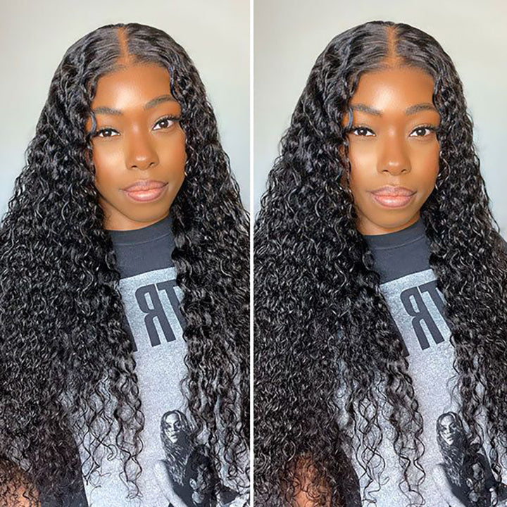 Pre Cut Wear and Go Glueless Wigs 5x5 Water Wave Real HD Lace Wig
