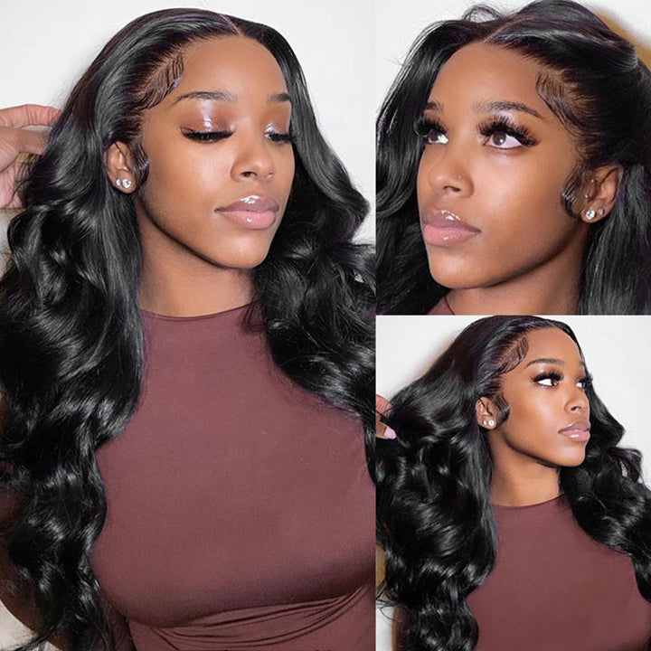 5x5 Pre Cut Glueless Body Wave Wigs Real HD Lace Human Hair Wigs