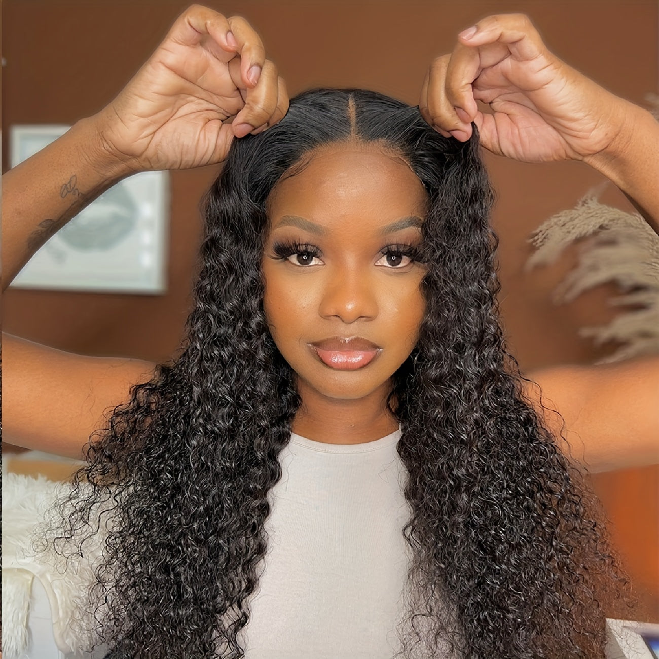 Real HD Lace Pre Cut Glueless Lace Wigs Deep Wave Human Hair 5X5 Lace Wigs